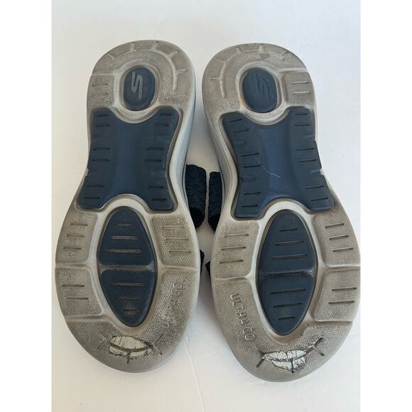SKECHERS GO WALK ARCHFIT COMFORT SANDAL SHOES BLUE & GRAY OPEN TOE SLIP ON SZ 9 - Picture 12 of 12